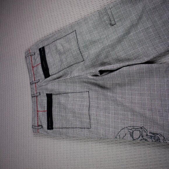 R2 Randy Y2K Checkered Skull Cropped Pants 30W - Picture 7 of 8